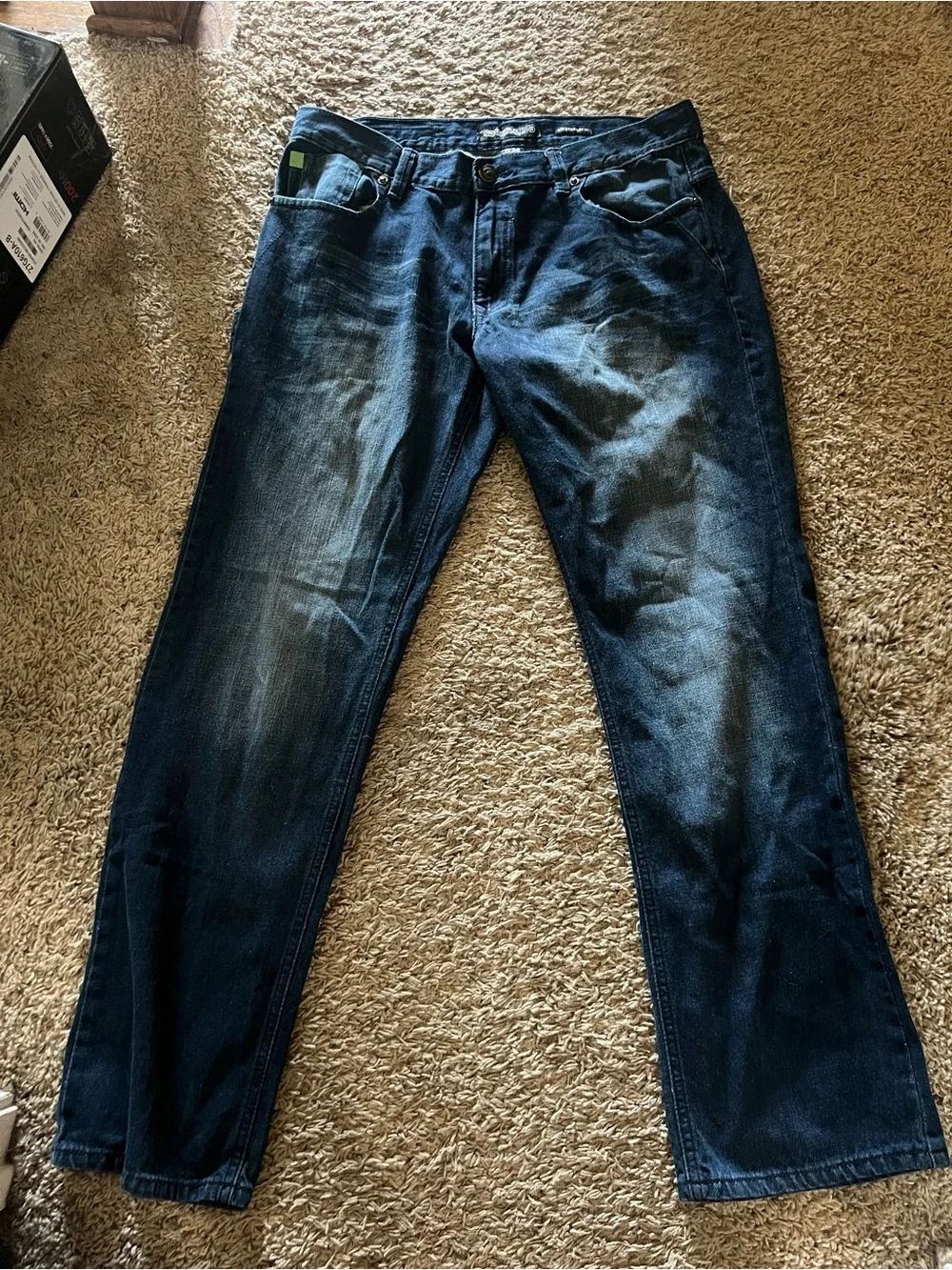 Ecko Unlimited Men's Slim Straight Dark Blue Jeans